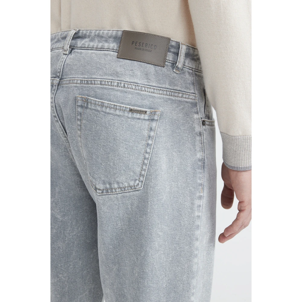 PESERICO Stretch katoenen twill jeans Gray Heren
