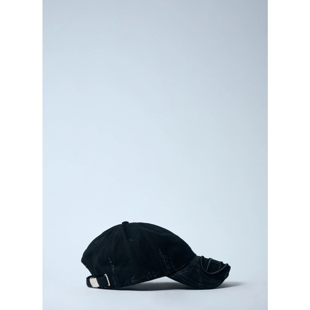 Diesel Logo Baseballpet met Verstelbare Band Black Heren