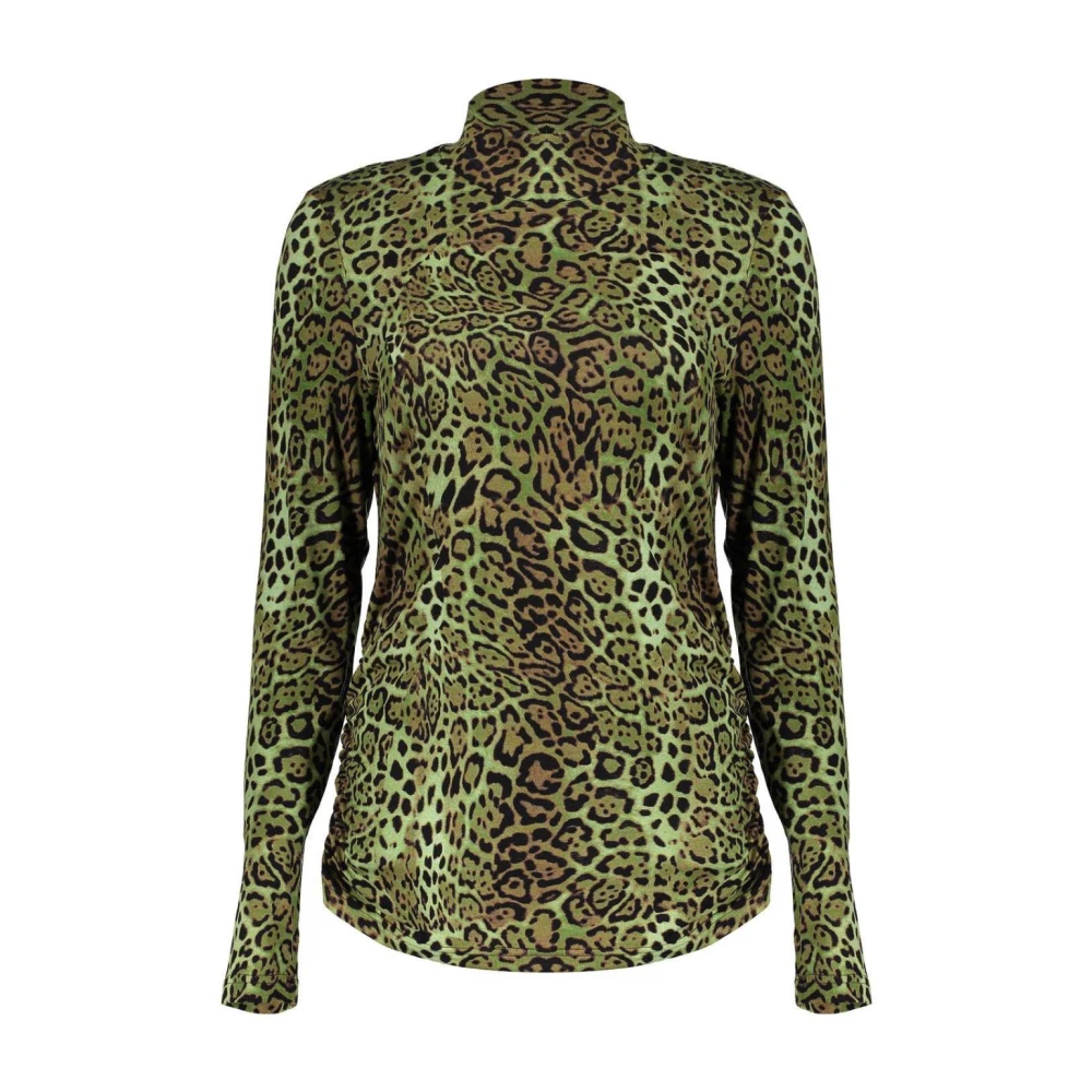 Geisha Groen Kameel Top Shirt Green Dames