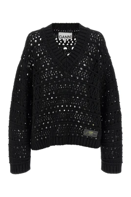 Crochet V-neck Sweater