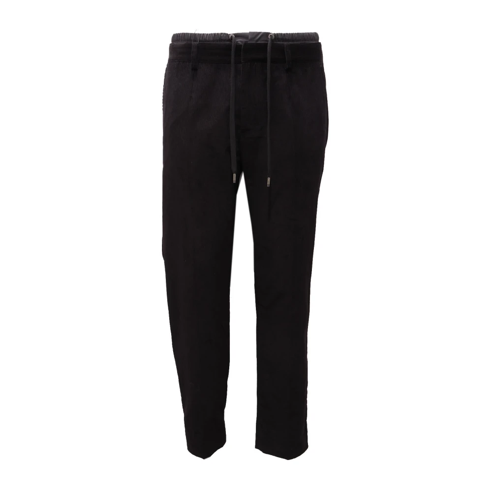 Dolce & Gabbana Men's Black Corduroy Trouser Made In Italy