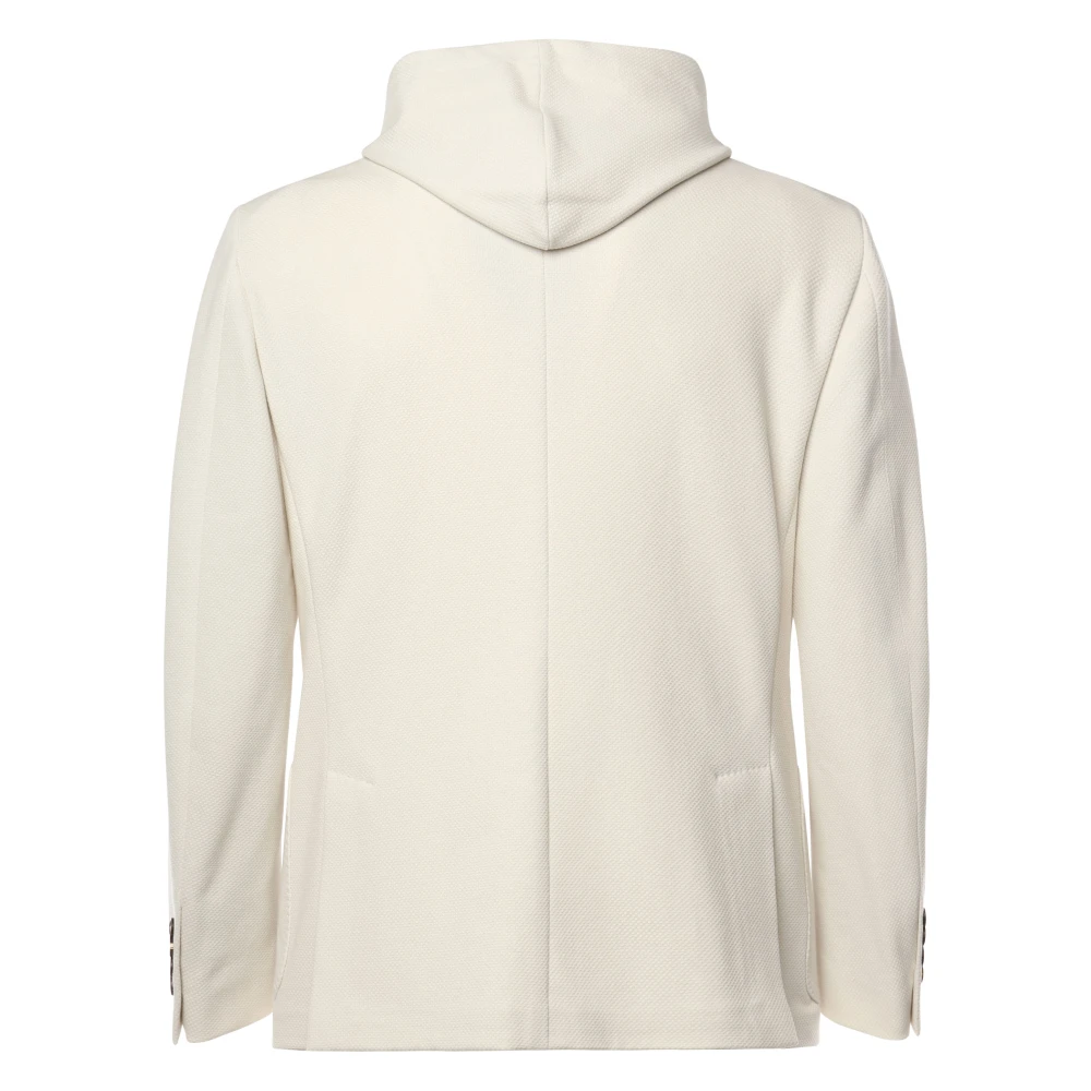 Eleventy Gehoode enkelborst jas Beige Heren