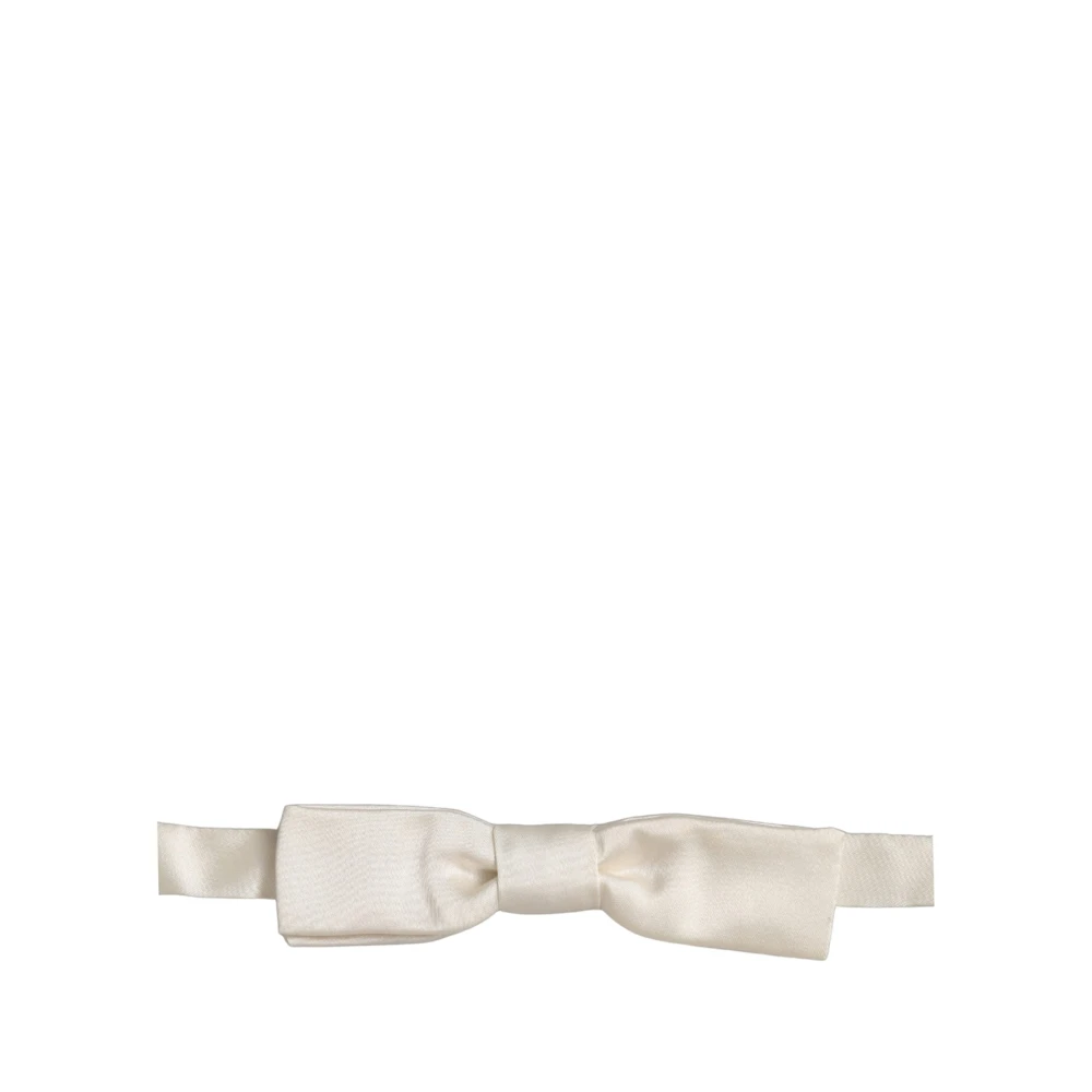 Dolce & Gabbana White Bow Ties, Male, One Size, Pre-Tied Bow Tie