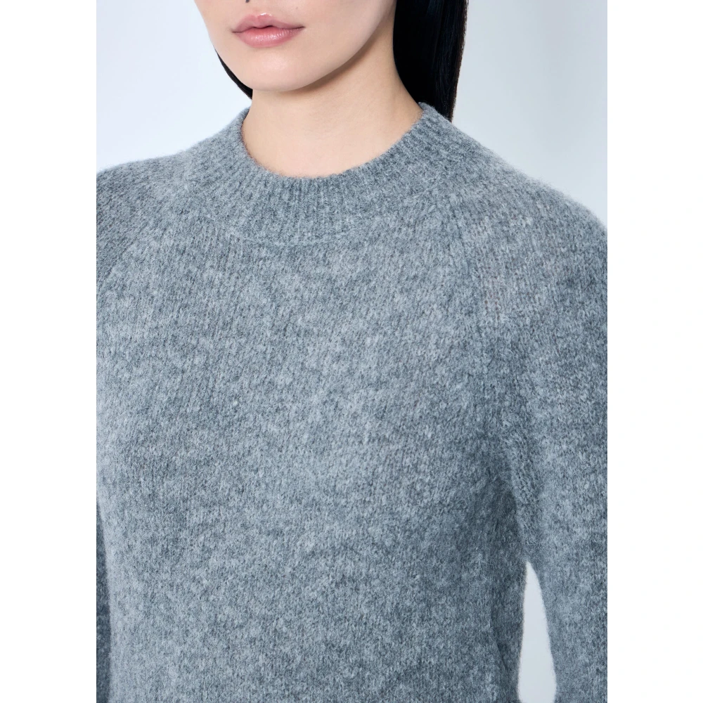Dries Van Noten Wolmix Crewneck Sweater Gray Dames