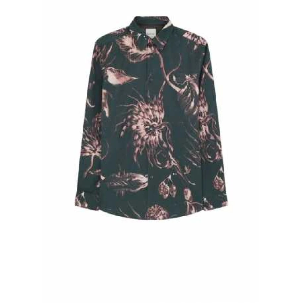 Paul Smith Groene Bloemenoverhemd Thistleberry Print Multicolor Heren