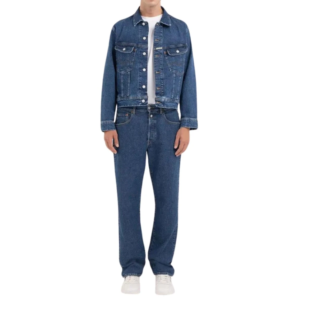 Replay Stijlvol Denim Jack Blue Heren
