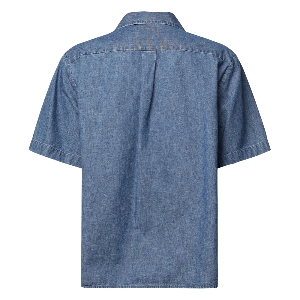 Valentino Garavani Blauw Katoenen Knoopshirt Blue Heren
