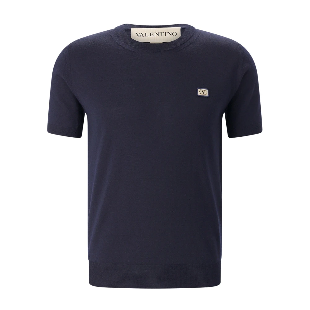 Valentino Men's Blue Round-Neck Knitwear, L, Round-Neck Knitwear