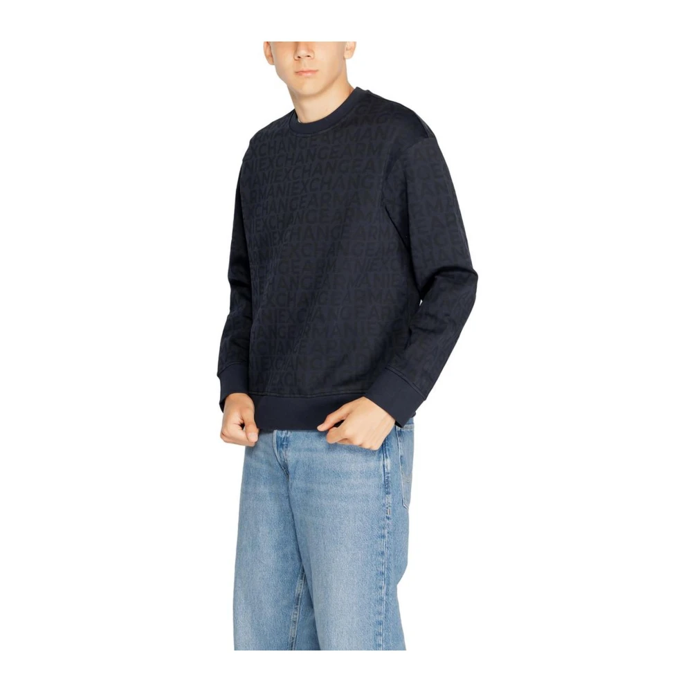 Armani Exchange Katoenmix trui met elastaan Blue Heren