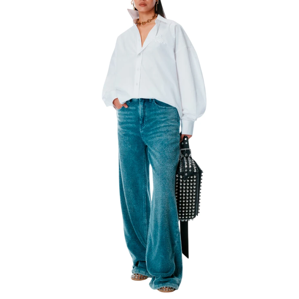 alexander wang Oversized Wit Katoenen Overhemd White Dames