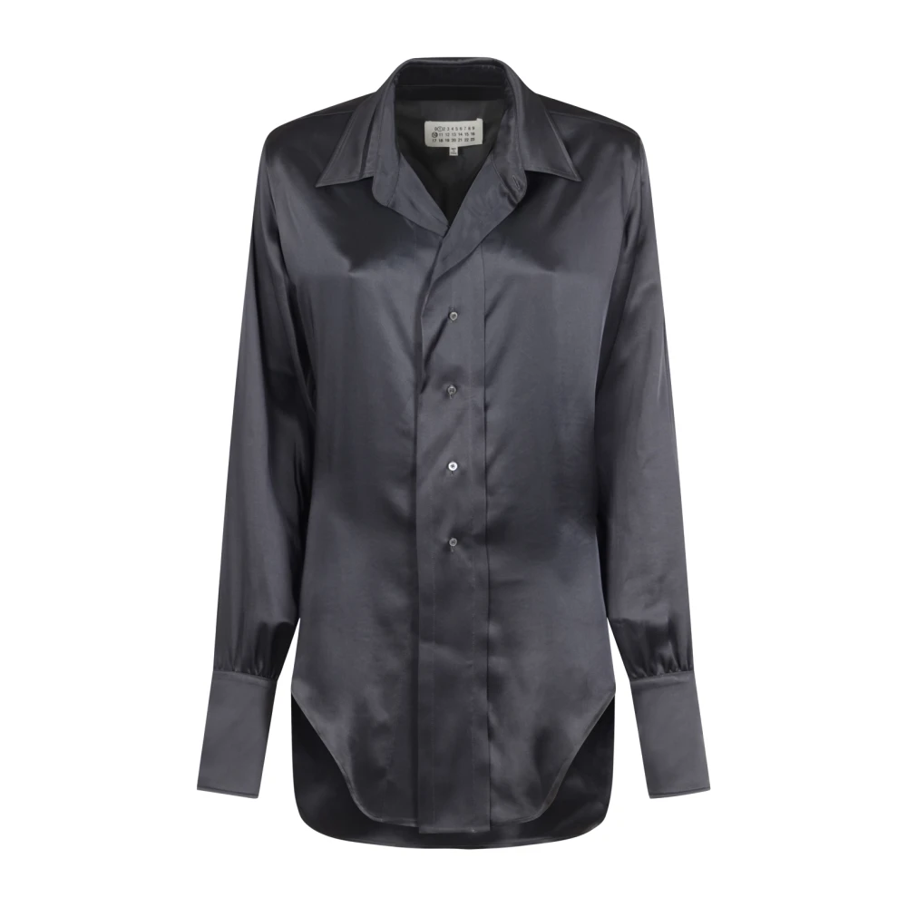 Maison Margiela Women's Gray Shirts, 2XS, Long-Sleeved Shirt