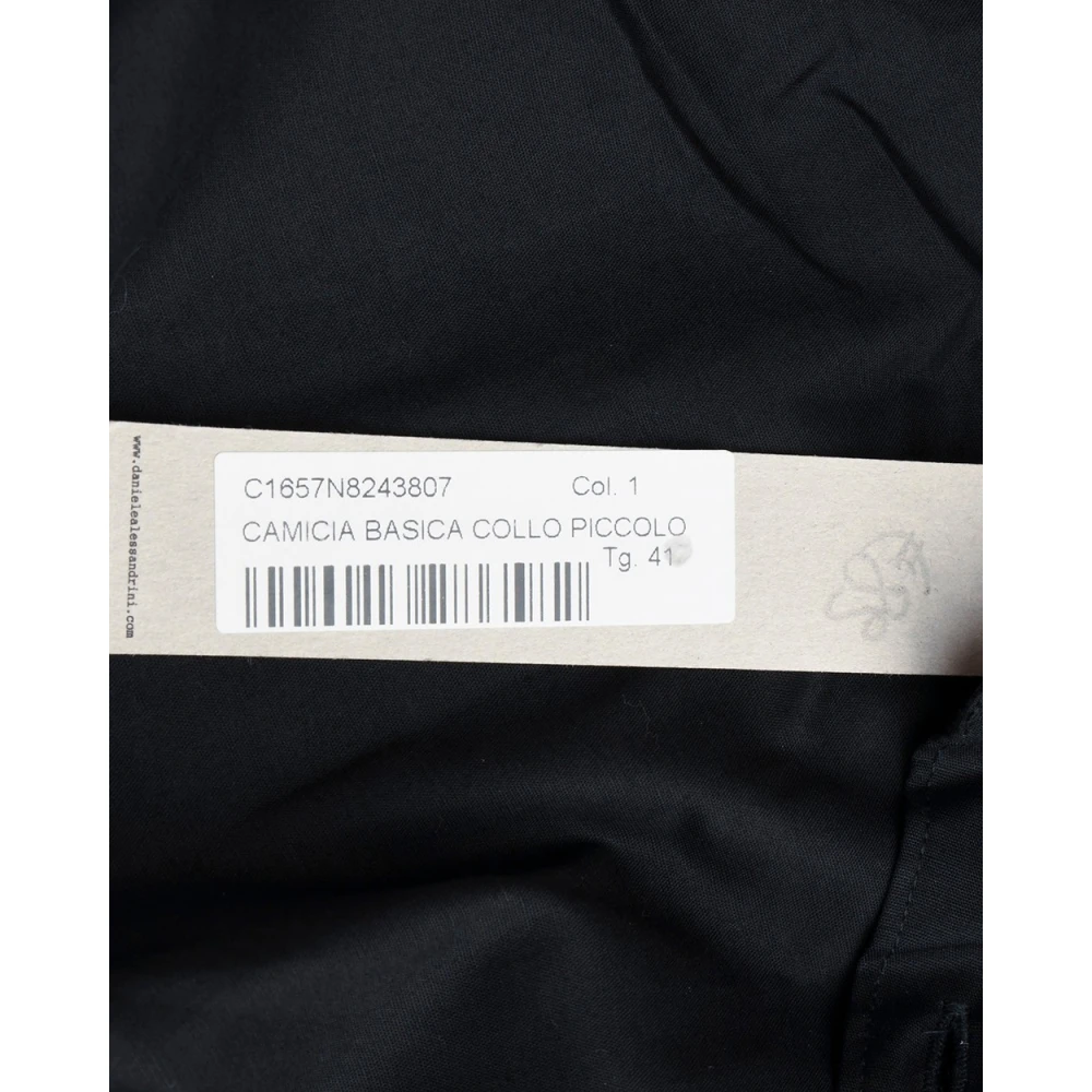 Daniele Alessandrini Basis Polo Kraag Shirt Black Heren