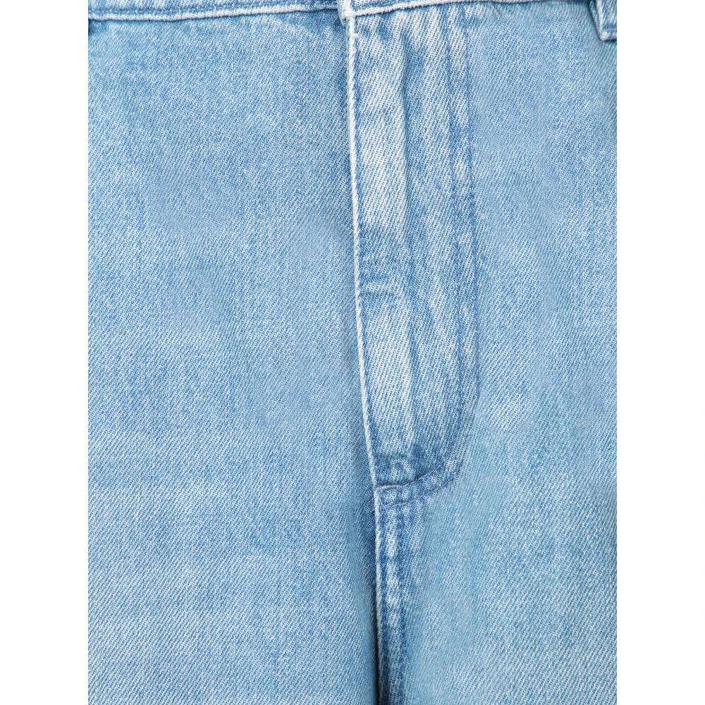 JW Anderson Vervaagde Blauwe Denim Cargo Shorts Blue Heren