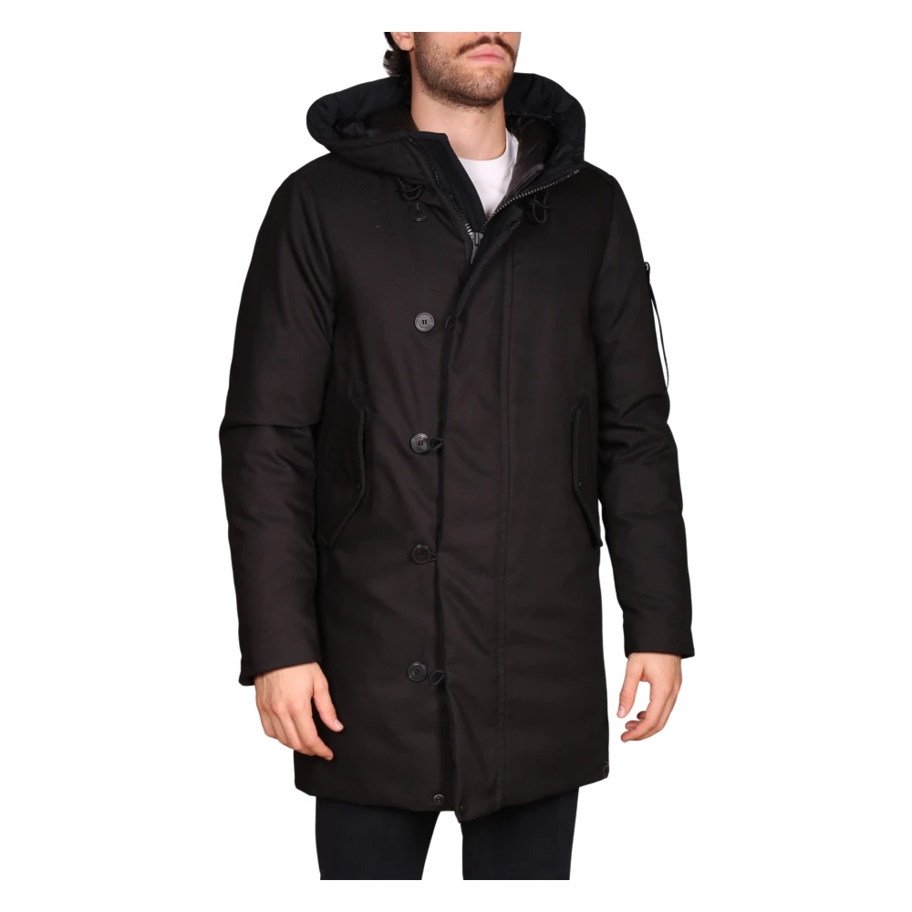 Peuterey Kasa Parka Jas Black Heren