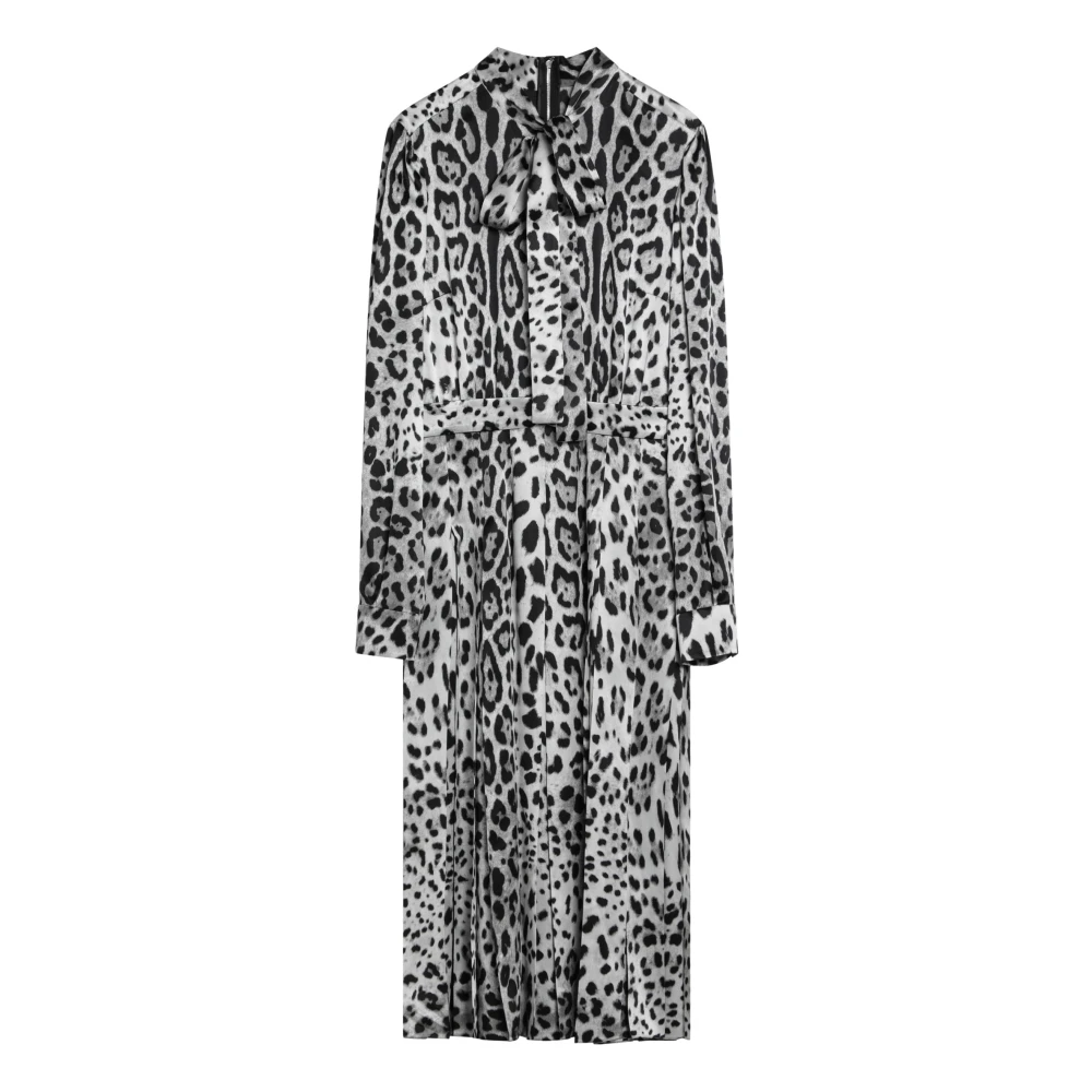 Dolce & Gabbana Lange Damesjurk Elegante Stijl Black Dames