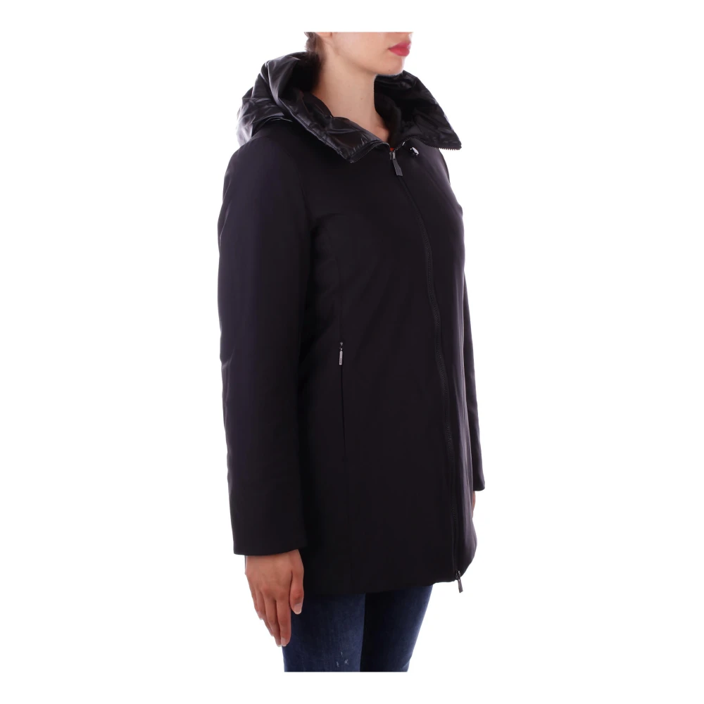 Suns Zwarte Hoodie met Rits Black Dames