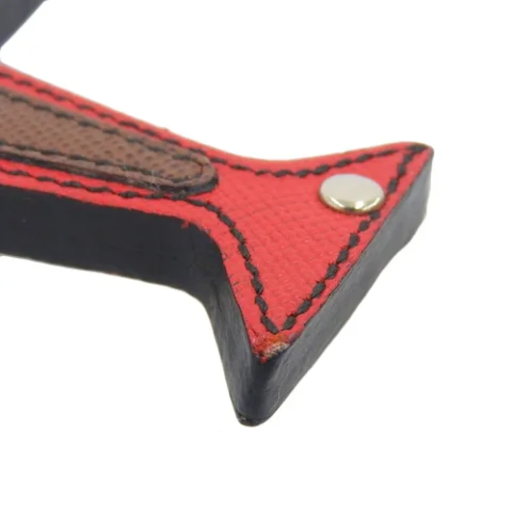 Prada Vintage Pre-owned Leather key-holders Red Dames