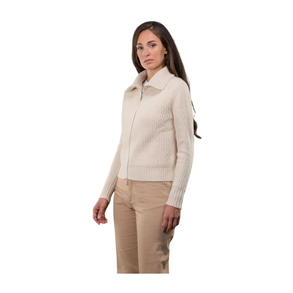 Moorer Women's Beige Cardigans, S, Malea-Bc