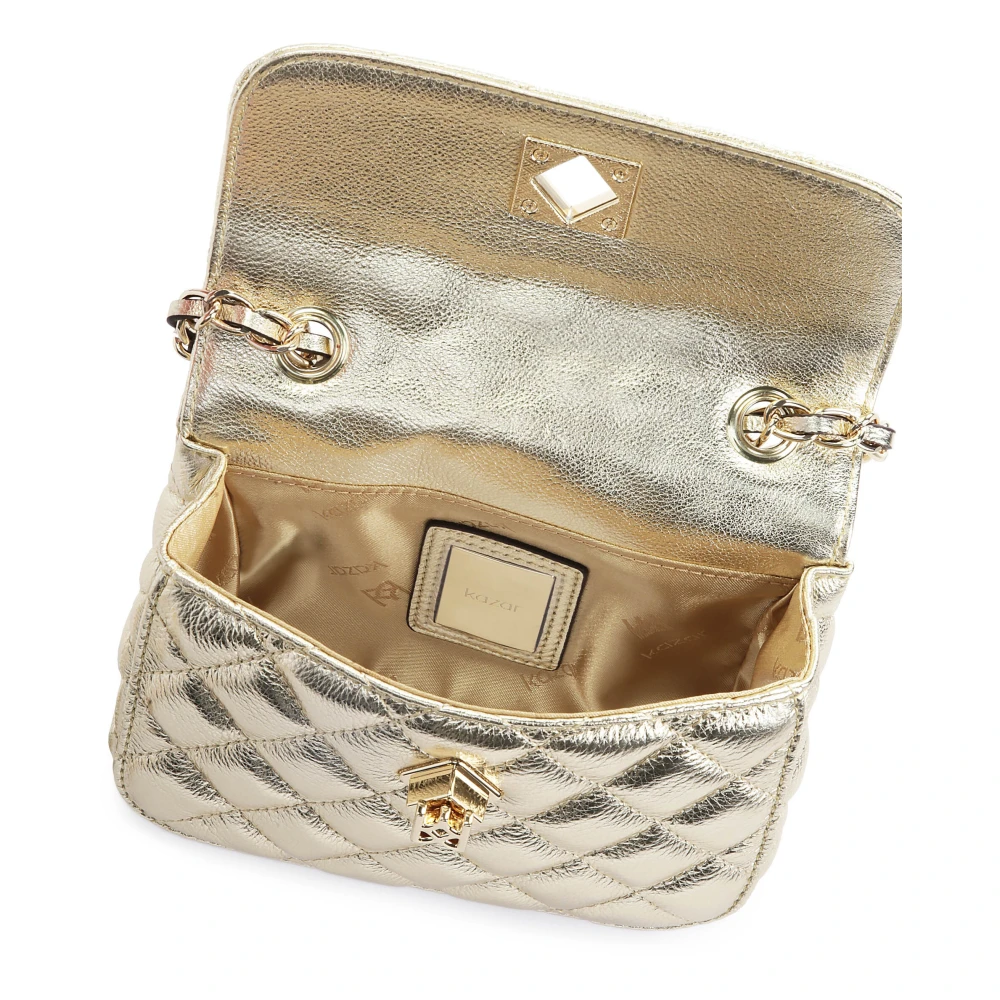 Kazar Elegante gouden tas met een ketting Yellow Dames