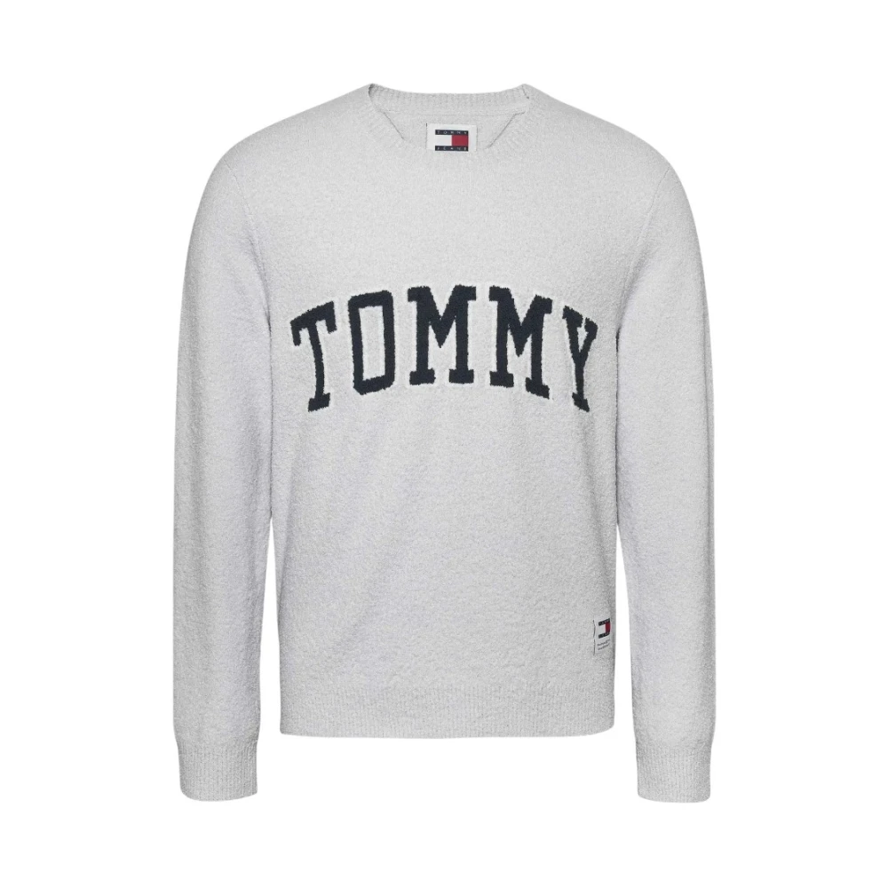 Tommy Jeans Stijlvolle Gebreide Kleding voor Mannen Gray Heren