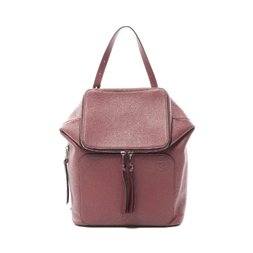 Loewe Pre-owned Leather backpacks Pink Dames