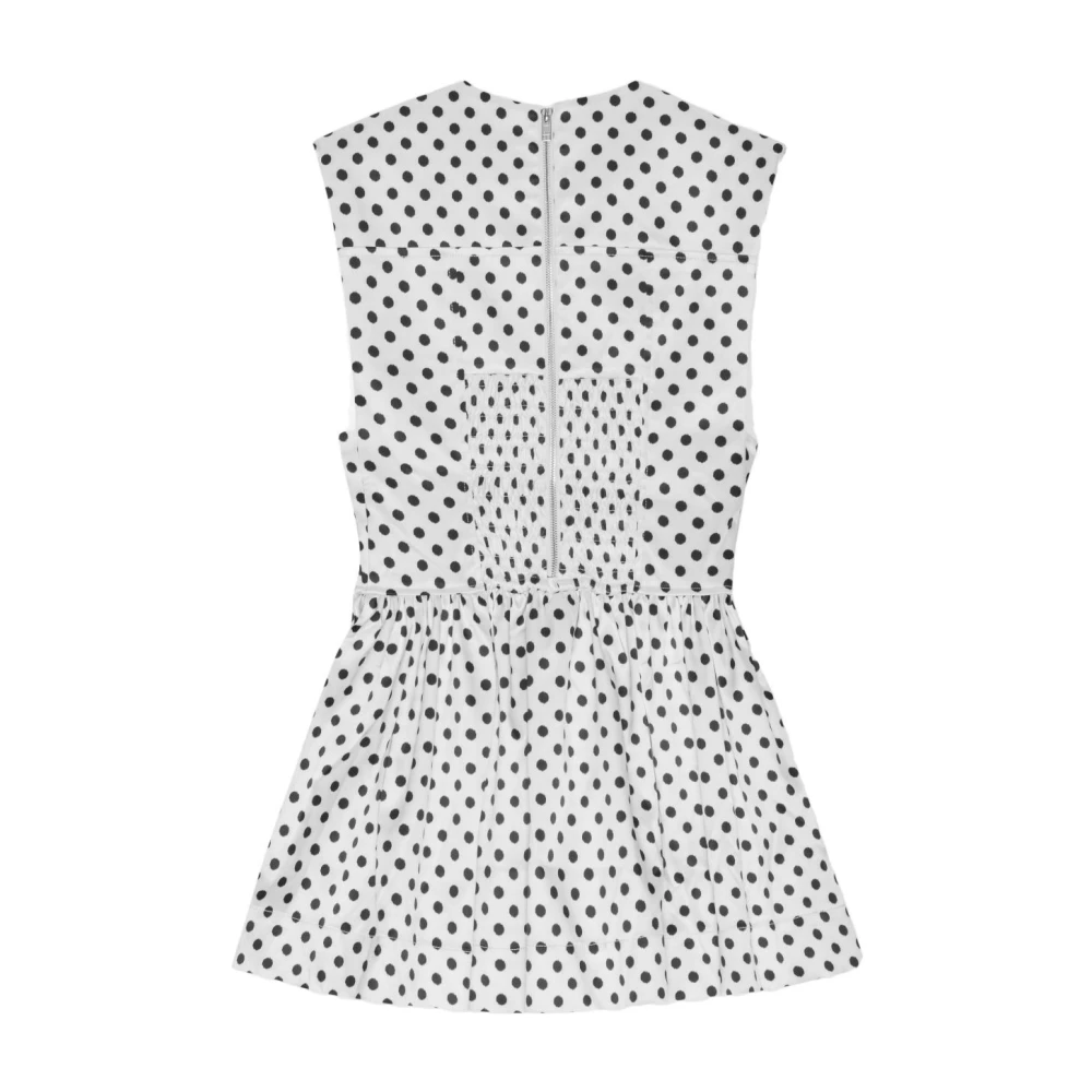 Ganni Polka Dot Mini Jurk Wit Multicolor Dames