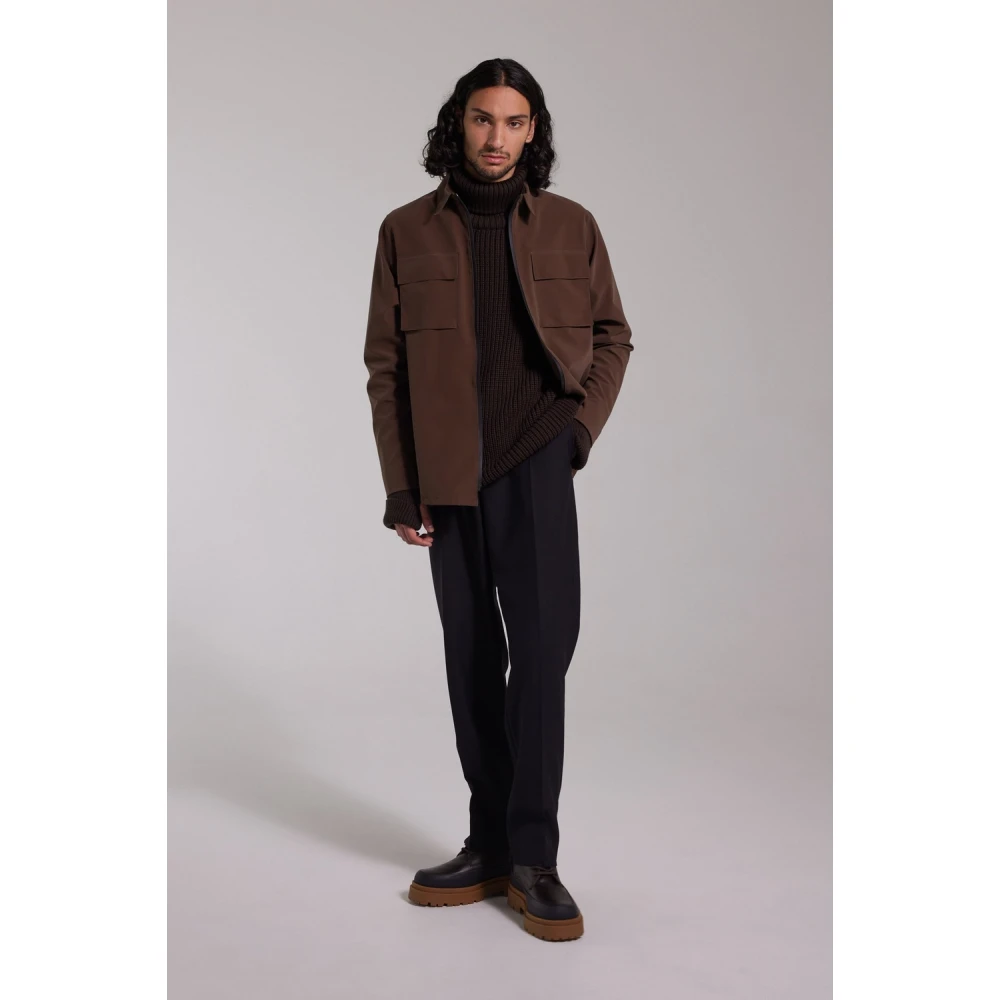 Stutterheim Waterdicht Met Rits Overshirt Brown Heren