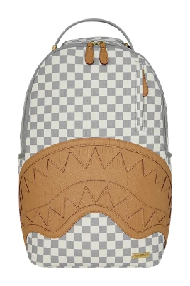 Embossed Cream Check Ryggsäck