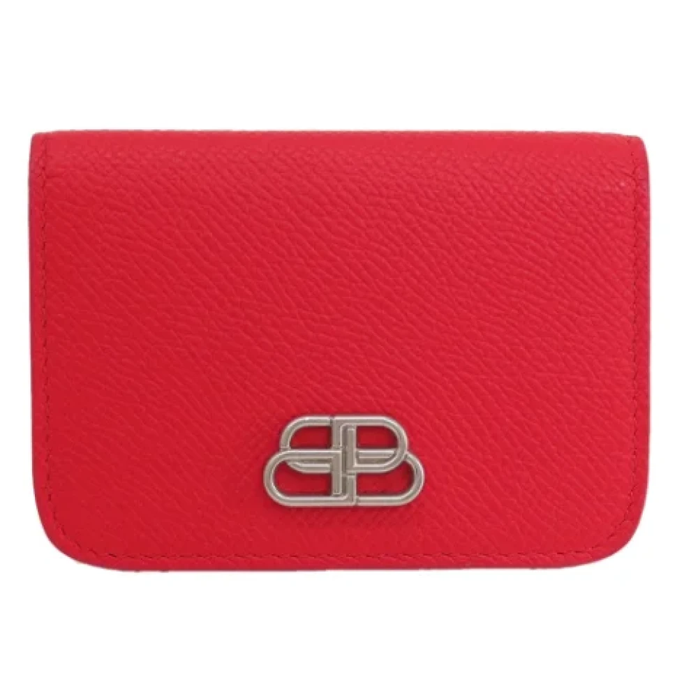 Balenciaga Vintage Pre-owned Leather wallets Red Dames
