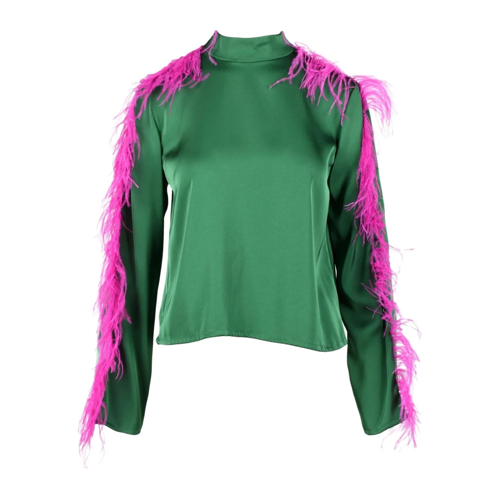 Weili Zheng Viscose Blouse Green Dames