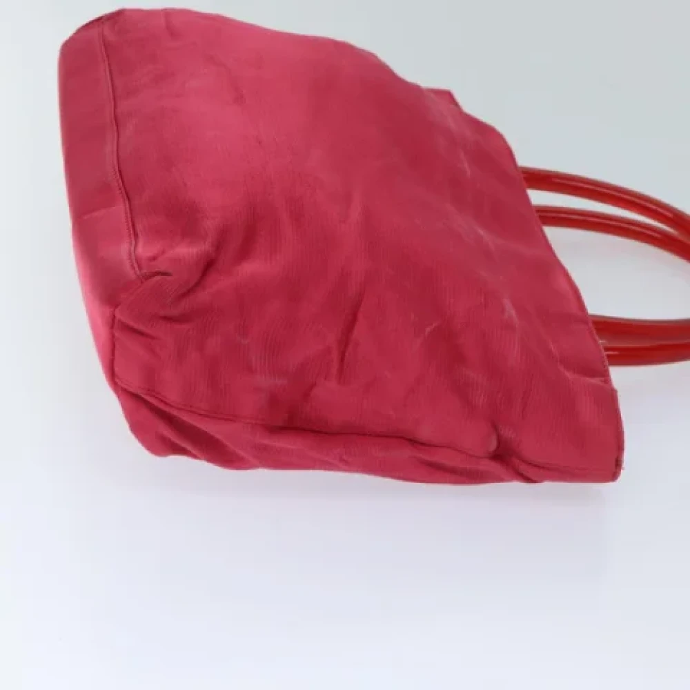 Prada Vintage Pre-owned Satin handbags Red Dames