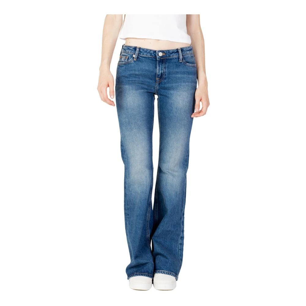 Tommy Jeans Blauwe Katoenmix Rits Jeans Vrouwen Blue Dames