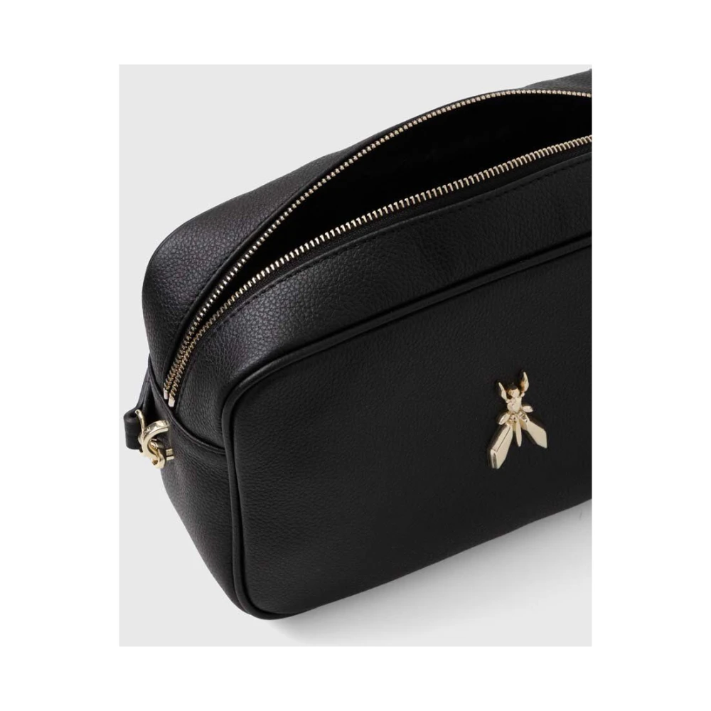 PATRIZIA PEPE Vliegleren Tas Art. 8B0218L001 Black Dames