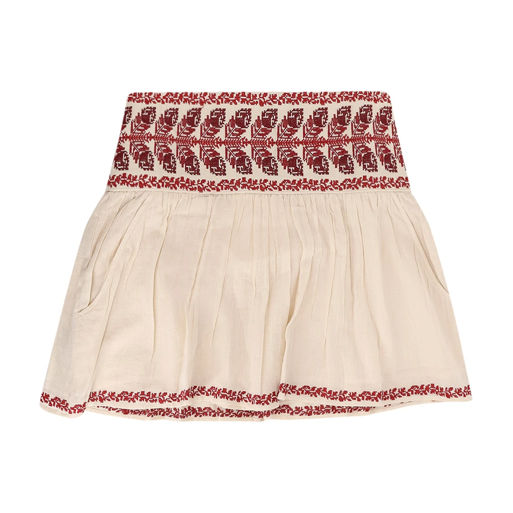 Marant Étoile Women's Beige Summer Embroide Skirt