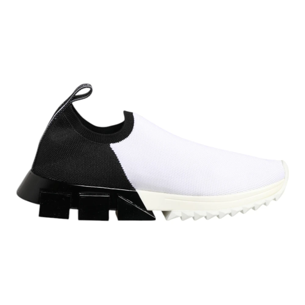 Dolce & Gabbana White Sneakers, Female, 3 Uk, Black Low Top Sorrento Trainers