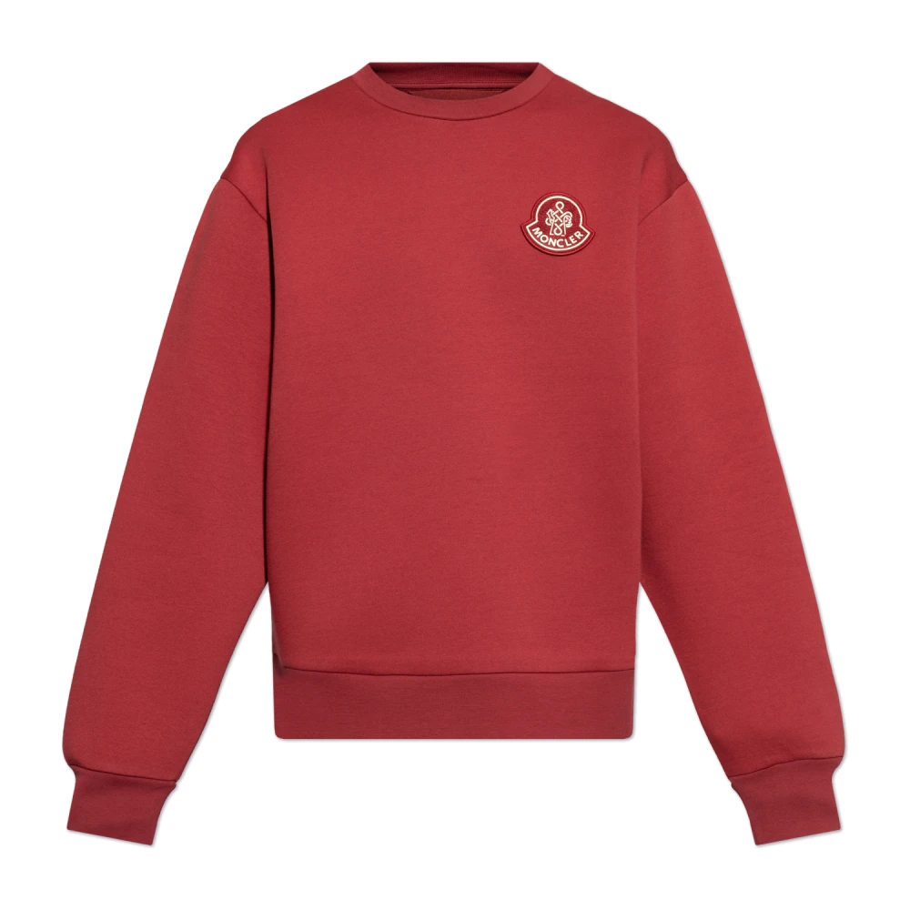 Moncler Sweatshirt met logo Red Heren