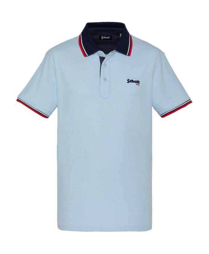 polo-manches-courtes-bleu