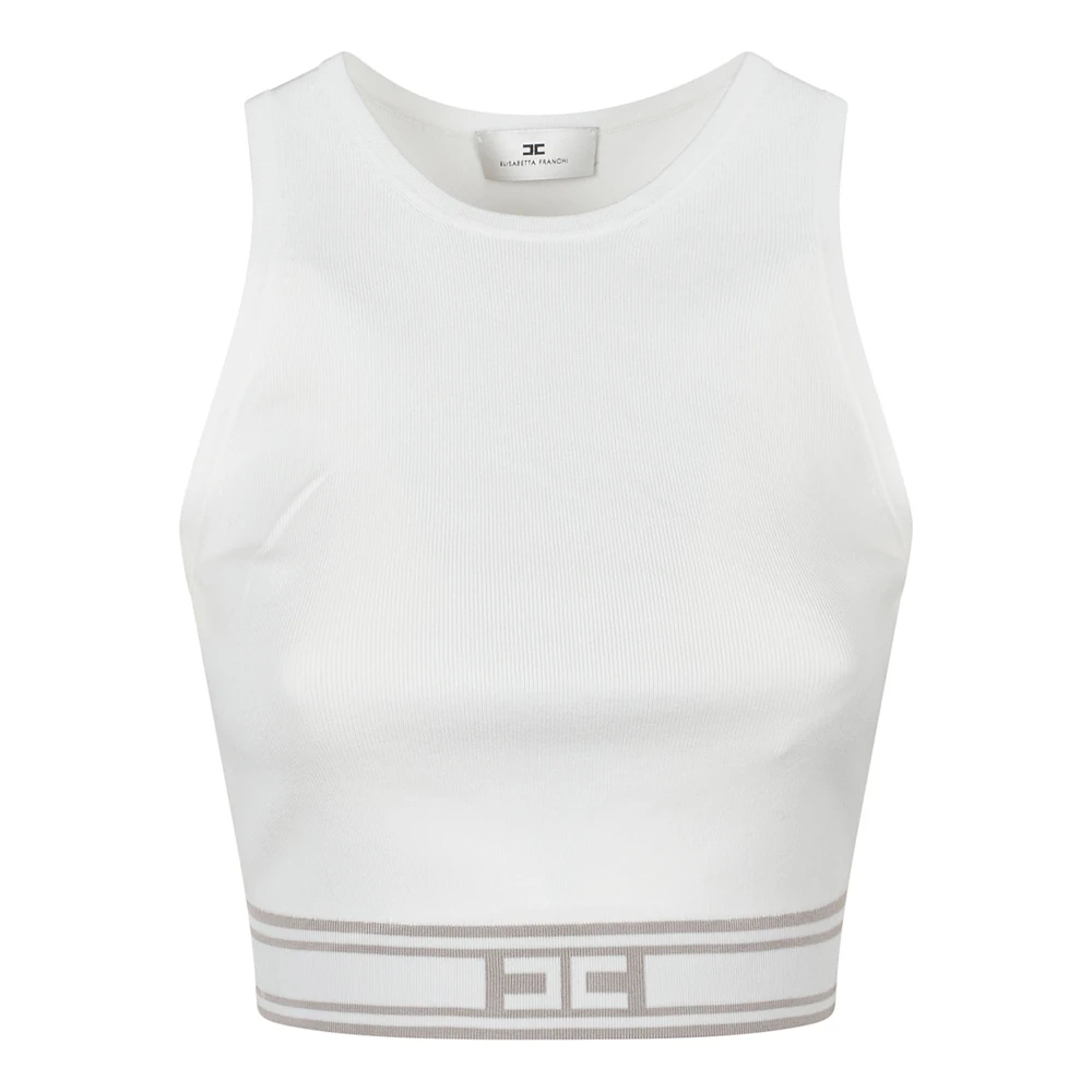 Elisabetta Franchi Gebreide top White Dames