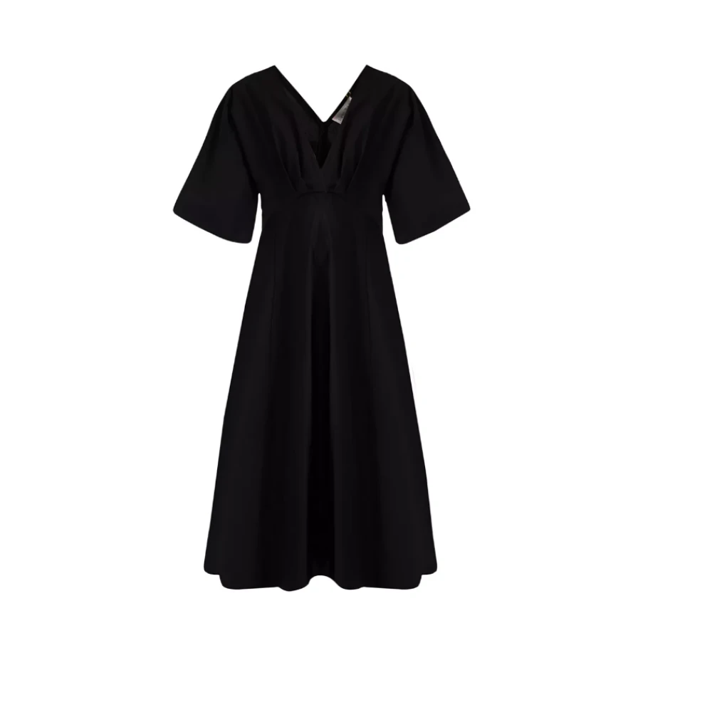 Forte Forte Women's Black Poplin Dress - Midi Dresses - M - Dresses