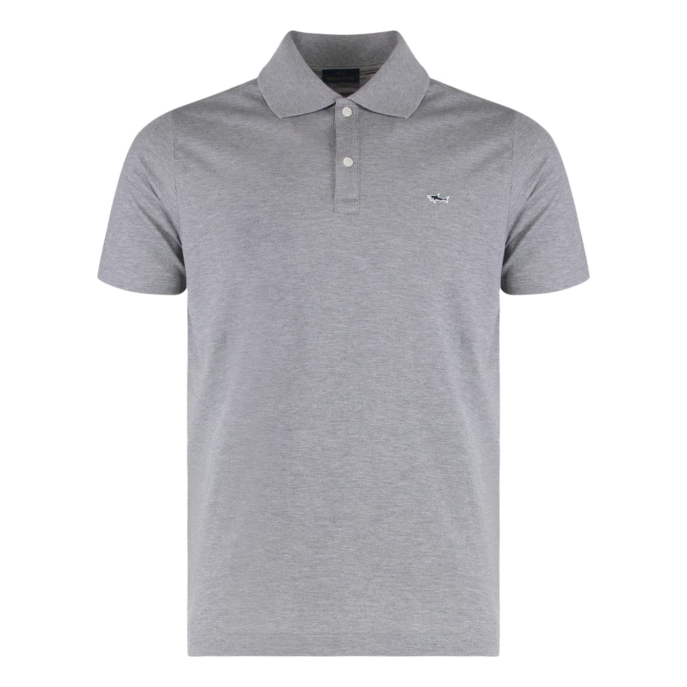 Paul & Shark Men's Gray Cotton Piqué Polo Shirt - Polo Shirts - 2XL - Tops