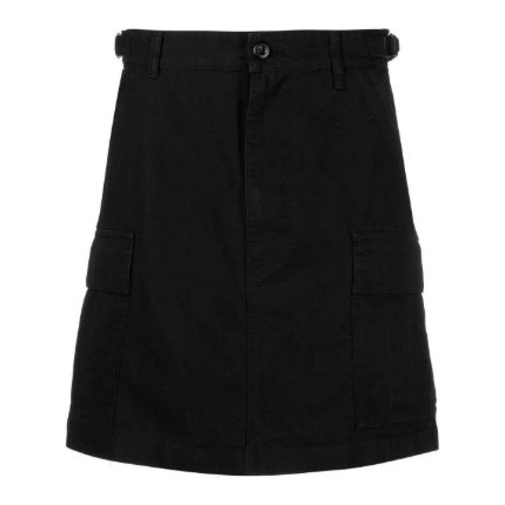 Balenciaga Zwarte Cargo-Rok met Riemlussen Black Dames