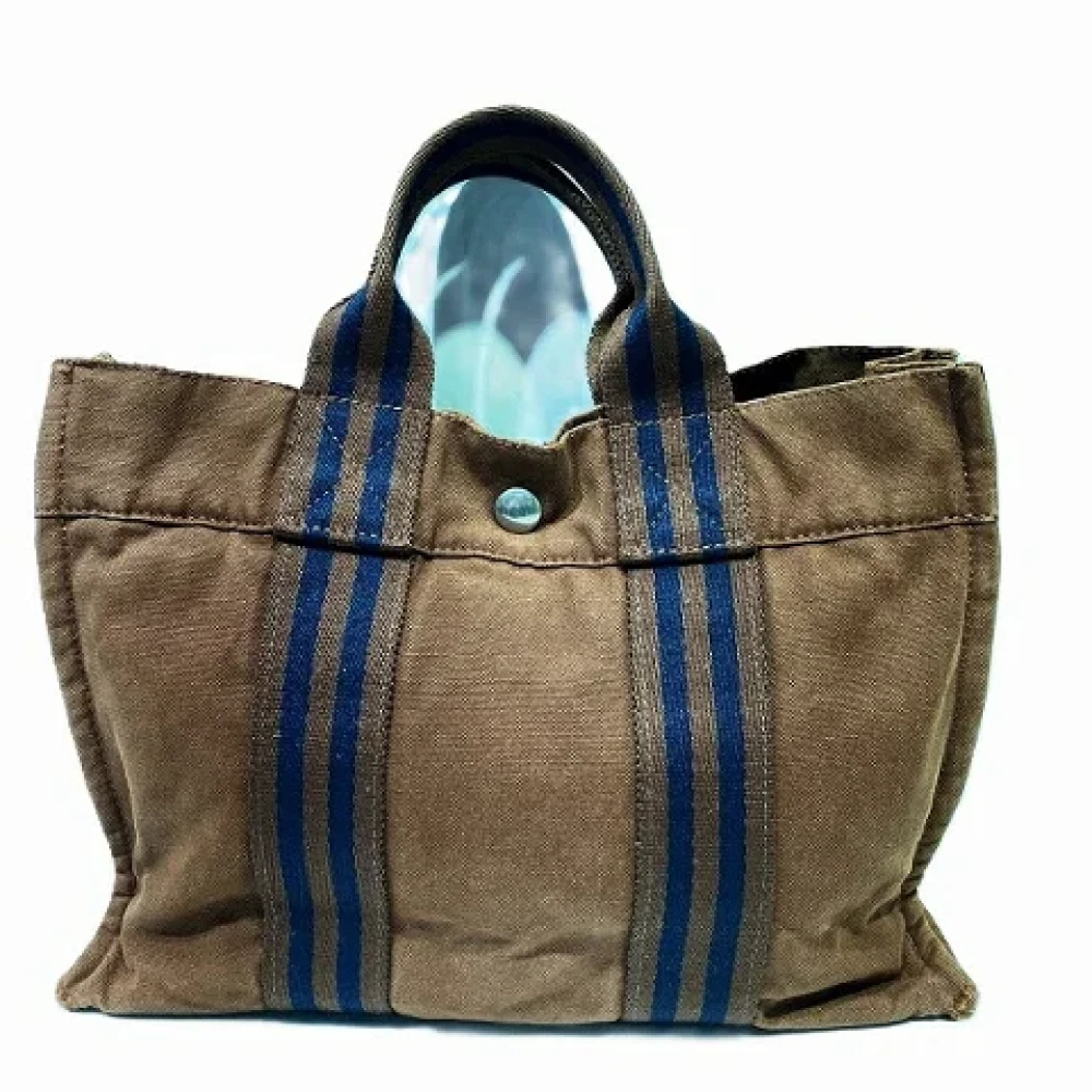 Hermès Vintage Pre-owned Canvas handbags Brown Dames