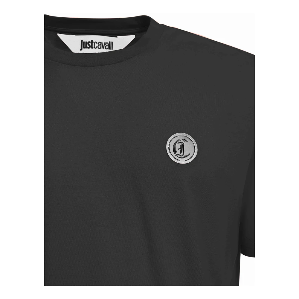 Just Cavalli Zwarte T-shirts en Polos Black Heren