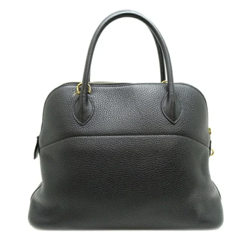 Hermès Vintage Pre-owned Leather handbags Black Dames