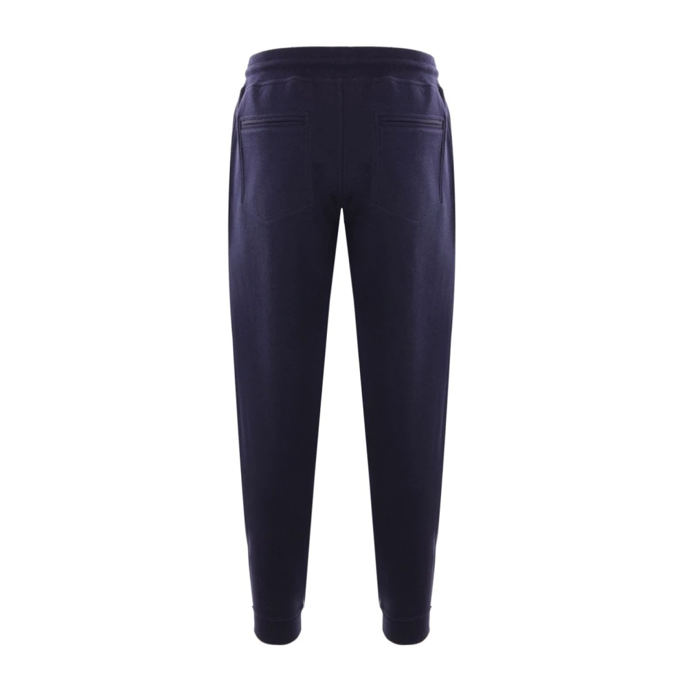 BRUNELLO CUCINELLI Blauwe Katoen Kasjmier Blend Trainingsbroek Blue Heren