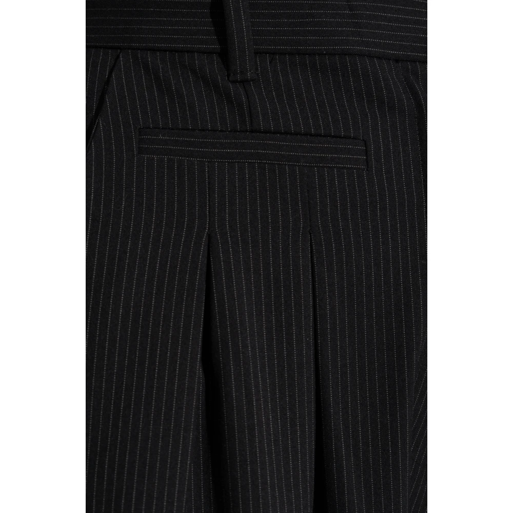 Munthe Broek met gestreept patroon Black Dames