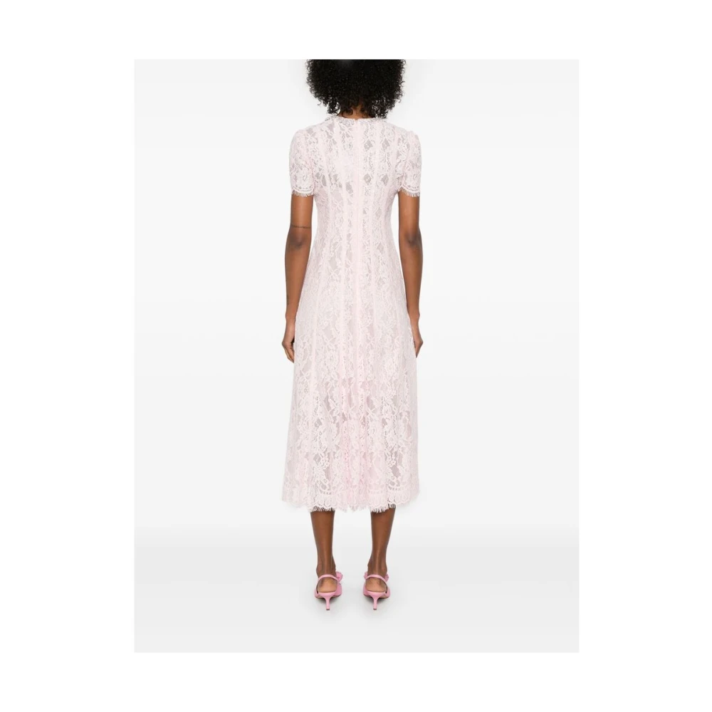 Self Portrait Kristal Versierde Roze Tulle Jurk Pink Dames