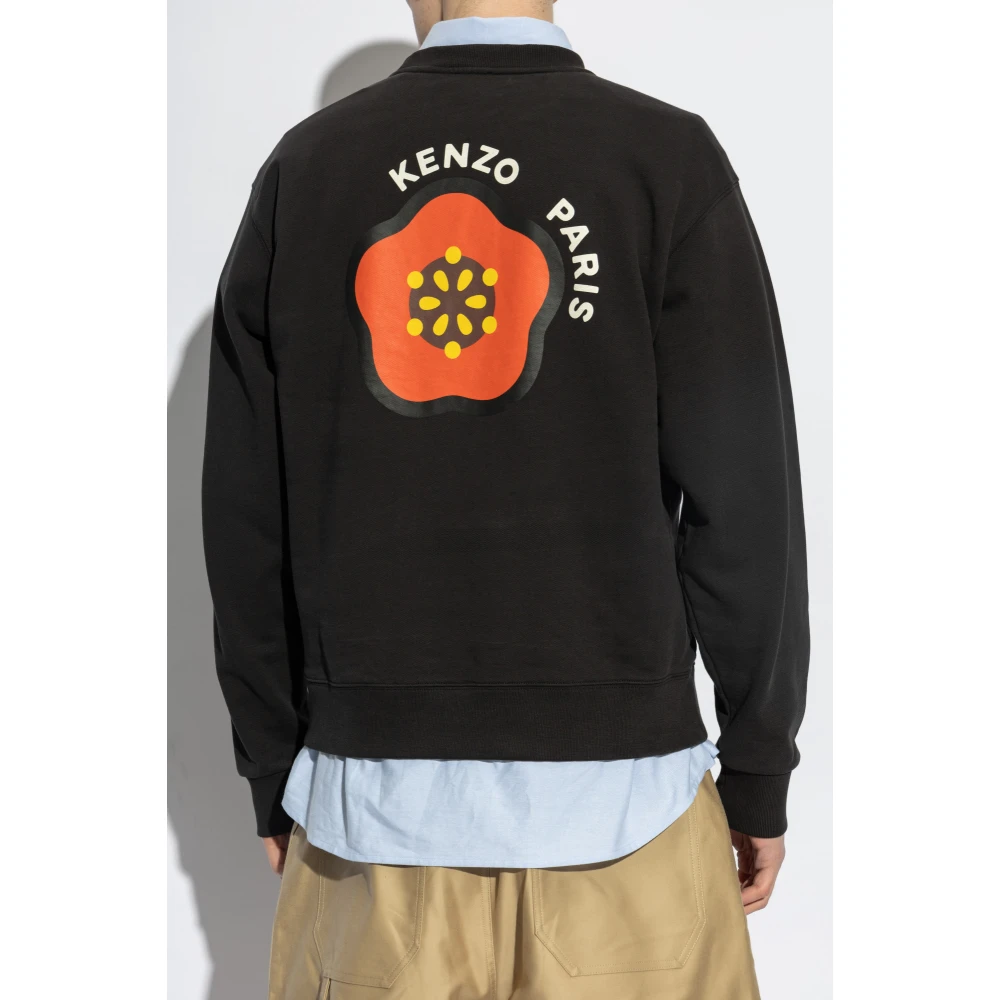 Kenzo Sweatshirt met bedrukt logo Black Heren