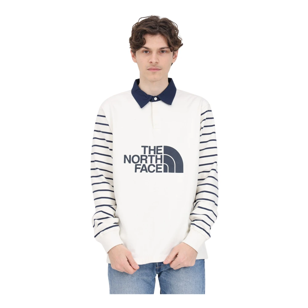 The North Face Heren wit T-shirt met blauwe logo print White Heren