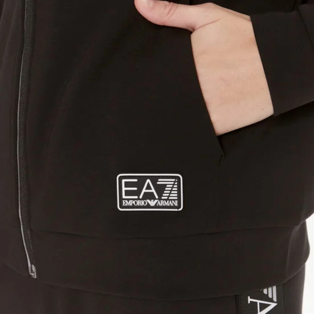 Emporio Armani EA7 Zip-throughs Black Dames